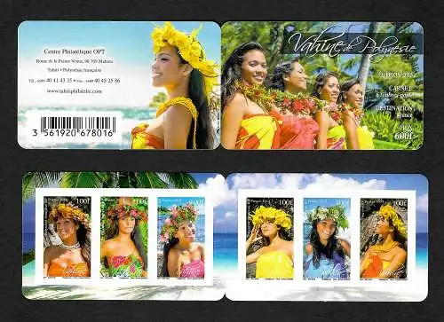 Polynesien 2016: Polynesische Schönheiten, Vahine de Polynésie, stamp booklet **