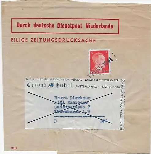 NL: Zeitungsdrucksache DDPNL, 1941 nach Ibbenbüren