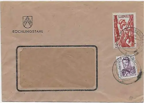 Saar 1958: Völklingen Röchlingstahl, MiNr. 245+250