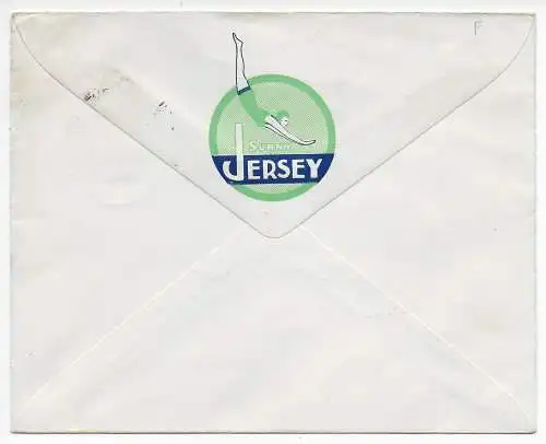 Jersey: Brief nach Jersey 1943, Rückseite