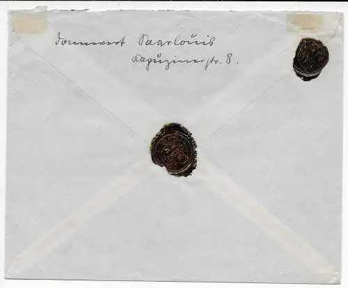 Saargebiet 1934 Saarlouis Werbestempel Verwendet Wohlfahrtsmarken nach Bamberg