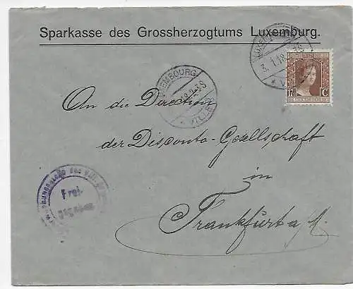 Luxemburg 1929: Chapellerie nach Frankfurt