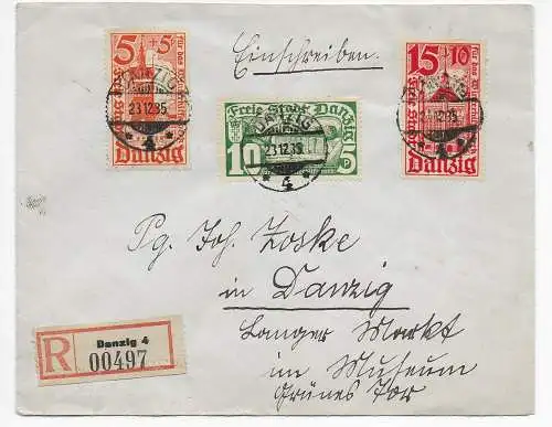 Danzig: Einschreiben 1935