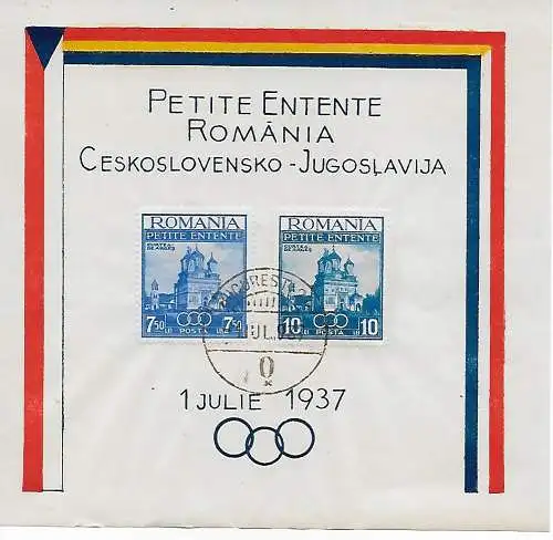 Rumänien 1937: Petite Entente - Ceskoslovensko-Jugoslavia, Bucarest