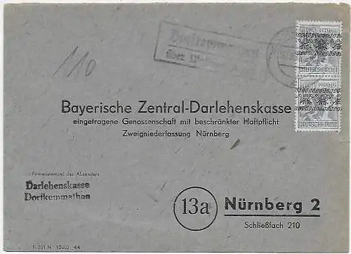 BiZone: 1948 Landpost Dorfkemmathen nach Nürnberg