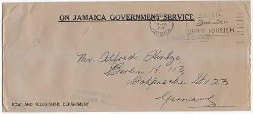 Jamaica 1964: Post and Telegraphs Department to Berlin