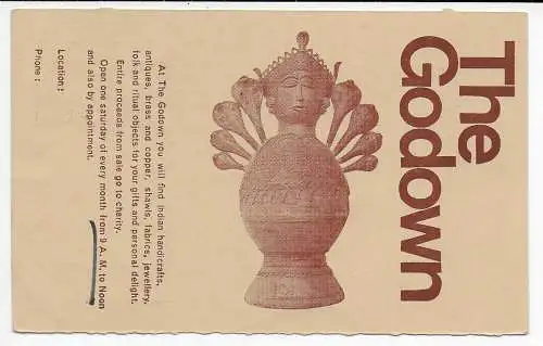 Indien 1958: post card New-Delhi, The Godown