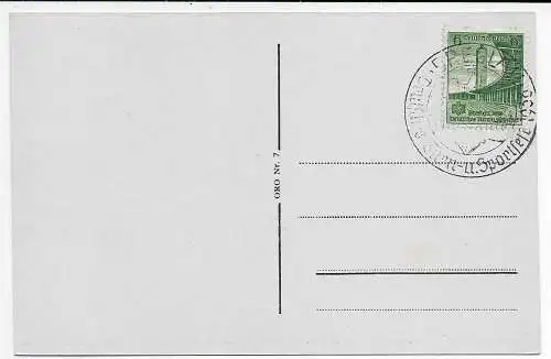 Ansichtskarte Breslau Friesenwiese im Stadion, Sonderstempel 1938