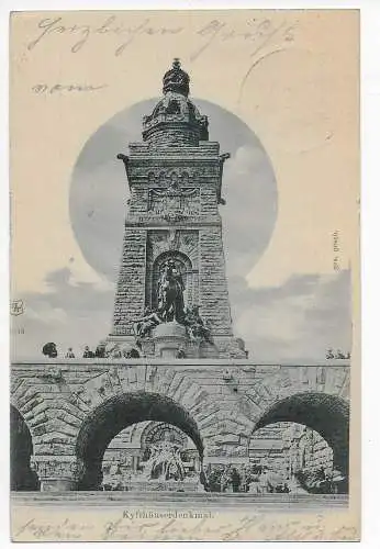 DR: Jahrhundert-Ganzsache Kelbra 1900 mit Bild Kyffhäuserdenkmal