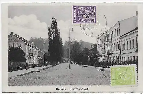 Litauen: Ansichtskarte Kaunas Rokiskis nach Fürth 1926