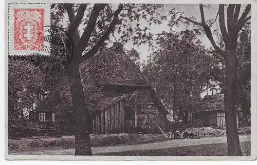 Litauen: Ansichtskarte Holzhaus, 1927 Rokiskis nach Fürth