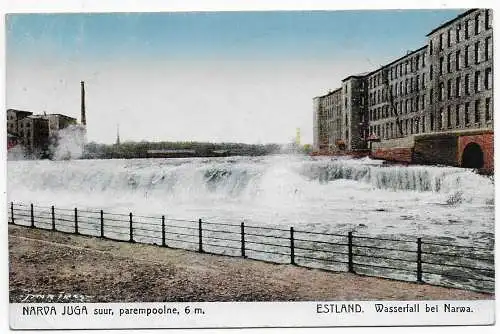 Estland: 1927 Wasserfall bei Narwa, Tallin