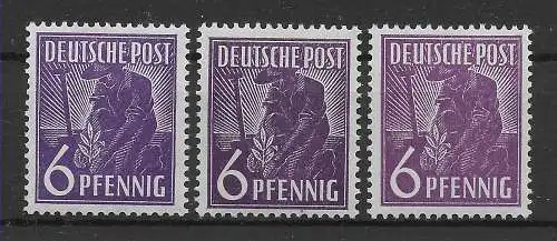 All. Besetzung : MiNr. 944  a-c, postfrisch, **