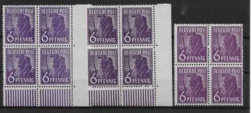 All. Besetzung : MiNr. 944  a-c, postfrisch, **, 4er Blocks, 2x Eckrand