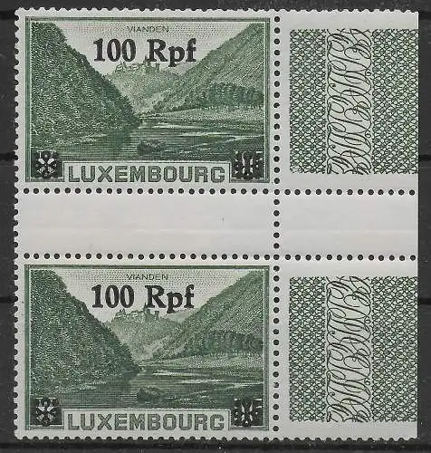 Dt. Besetzung Luxemburg: MiNr. 32 Zwischensteg, postfrisch **