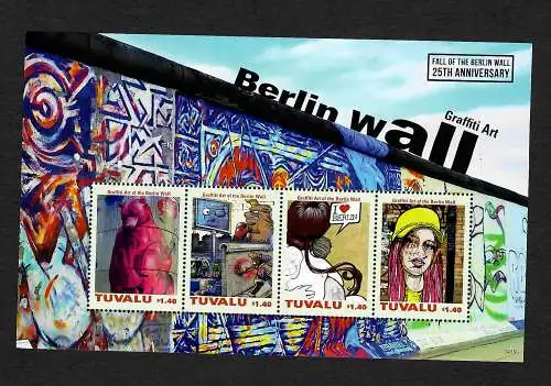 Tuvalu: Graffiti Art of the Berlin Wall, Kunst an der Berliner Mauer, postfrisch