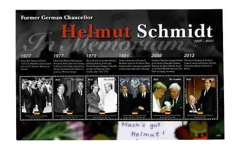 Gambia 2015: Helmut Schmidt, Mach's gut Helmut, Former German chancellor, **