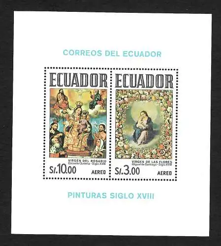 Ecuador: Gemälde des XVIII Jahrhunderts, Pinturas Siglo XVIII, postfrisch