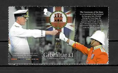 Gibraltar 2013: Schlüsselübergabe: Ceremony of the keys, mnh