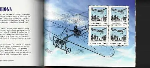 Australien: Air mail in Australia, The early years, 100 Jahre 1. Postflug, Heft