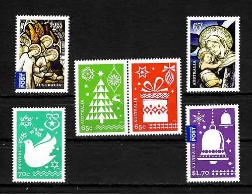 Australien: Weihnachten 2014, Christmas, 6x stamps, mnh, postfrisch