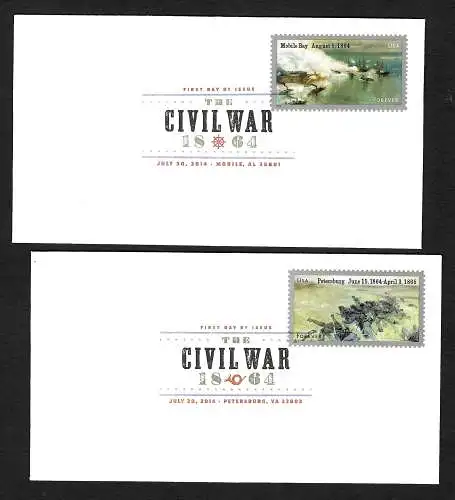 USA 2014: The Civil War 1864, Petersburg, Mobile Bay, FDC