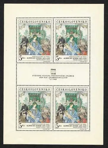 Tschecheslowakei PRAGA 1968: Albrecht Dürer, Rosenkranzfest, #1805, postfrisch