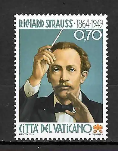 Vatikan 2014: Richard Strauss, 150. Geburtstag, postfrisch