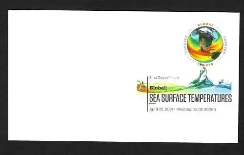 USA 2014: Global: Sea Survace Temperatures, FDC