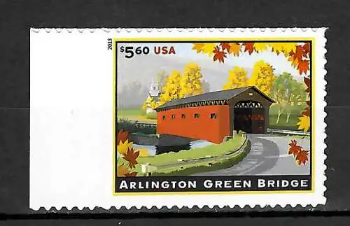 USA 2013: Arlington green Bridge, stamp mnh