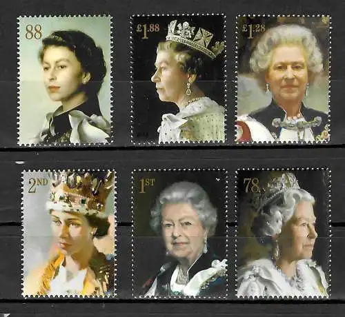 GB 2013: Königliche Portraits, 8x Briefmarken postfrisch