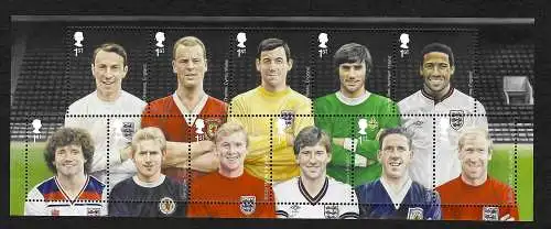 GB 2013: Fussball Helden, 11x stamps, mnh