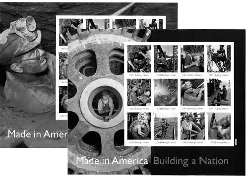 USA 2013: Building a nation, Made in America: 5x sheets, mnh