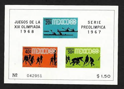 Mexico: Juegos de la XIX Olimpiada 1968, Olympiade