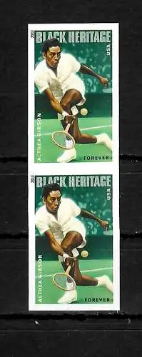 USA Black Heritage: Althea Gibson, Pair of stamps, mnh