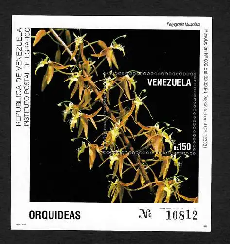 Venezuela: Orchideen, Block postfrisch, mnh