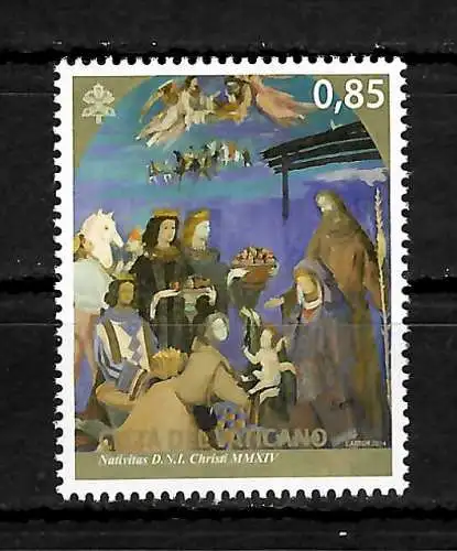 Vatikan: Weihnachtsbriefmarke 2014, #1826, postfrisch