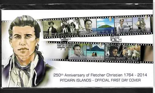 Pitcairn Islands 2014: 250th Anniversary of the birth of Fletcher Christian FDC