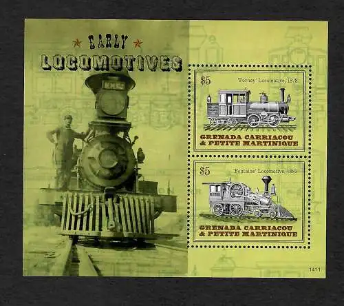 Grenada Carriacou&Petite Martinique: Early Locomotives, Dampflokomotiven, **