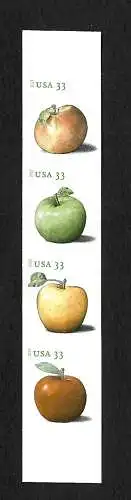 USA 2013: 4x different apples, 4x verschiedene Äpfel, mnh, postfrisch