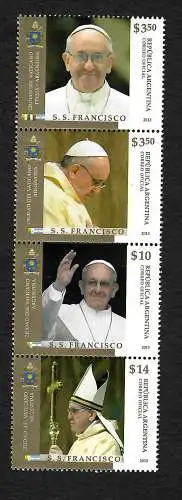 Argentinien 2013: Papst Franziskus, S.S. Francisco, mnh