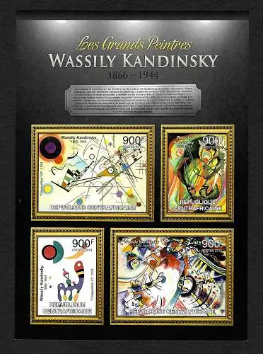 Zentralafrika 2013: Wassily Kandinsky, Gemälde, postfrisch