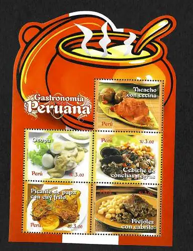 Peru 2009: Gastronomia Peruana, Tacacho con cecina, Ocopa, ... mnh