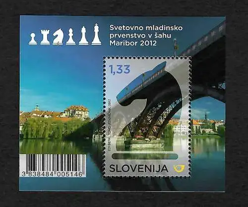 Slowenien 2012: Schach- Brücke, Pferd: Maribor 2012, postfrisch