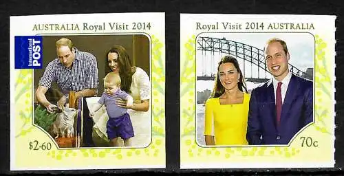 Australien 2014: Royal Visit, William und Kate, postfrisch