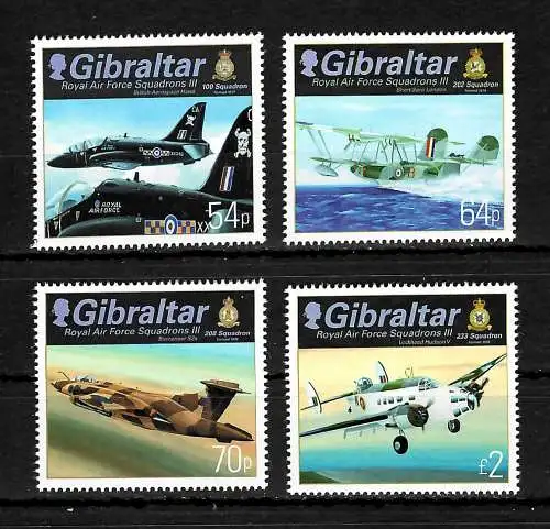 Gibraltar: Royal Air force Squadrons III, postfrisch