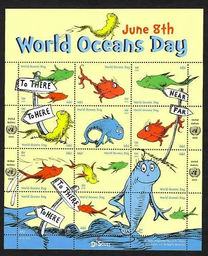 UNO New York: World Oceans Day 2013, Welttag der Ozeane, postfrisch