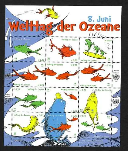 UNO Wien: World Oceans Day 2013, Welttag der Ozeane, #776-787, postfrisch