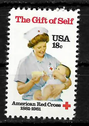 USA 1981: American Red Cross, 100 years, #1467, mnh