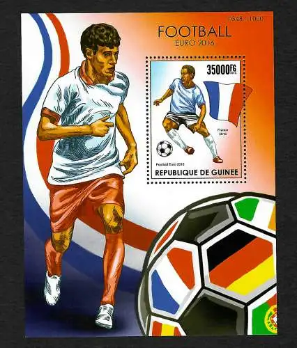 Guinea: Football Euro 2016, France, mnh